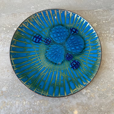 Small Annemarie Davidson Ghostline Enamel and Copper Dish