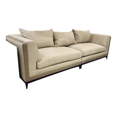 Caracole Modern Beige and Taupe Archipelago Two Piece Sofa