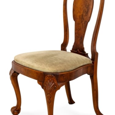 George II Style Burr Elm and Walnut Chair