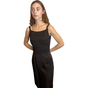 1960s Black Fringe Dress 