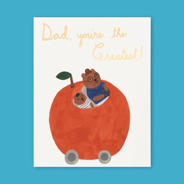 Orange Car Father's Day Greeting Card