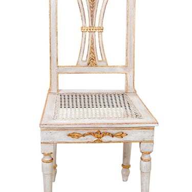Circa 19th Century Italian Painted and Gilt Side Chair