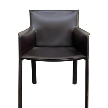 Cab Leather Armchair Inspired by Mario Bellini 