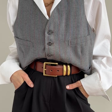 Vintage Pewter Four Pocket Vest