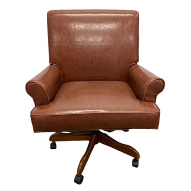 CUSTOMIZABLE: Leather Desk Chair 
