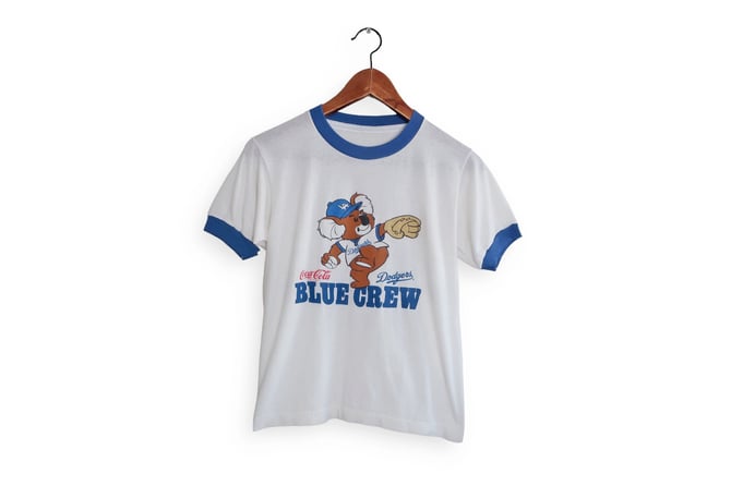 80s Los Angeles Dodgers Koala Blue Crew MLB t-shirt Youth Small