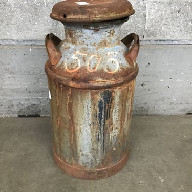 Vintage Milk Can w/ Lid (Seattle)