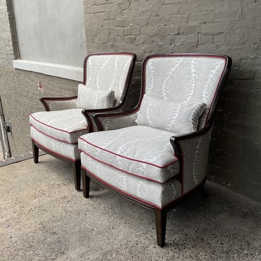 Upholstered Wingback Chair, Made in NC