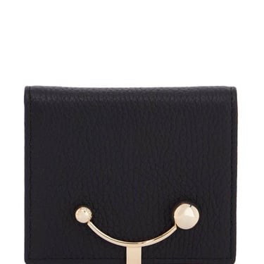 Strathberry Crescent Wallet In Black Calfskin With Zip Pocket Women