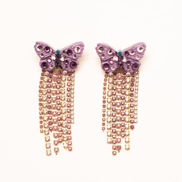 HTT x BRZ - Lilac Butterfly Earrings