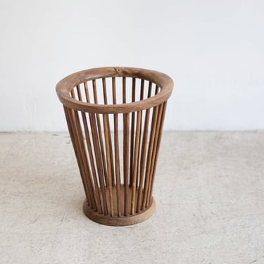 Vintage Wood Waste Basket