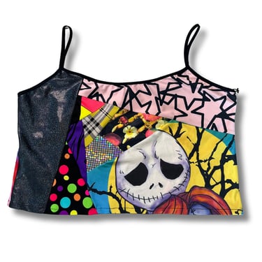 colorful 'all-over reroll' cropped tank top (2xl)