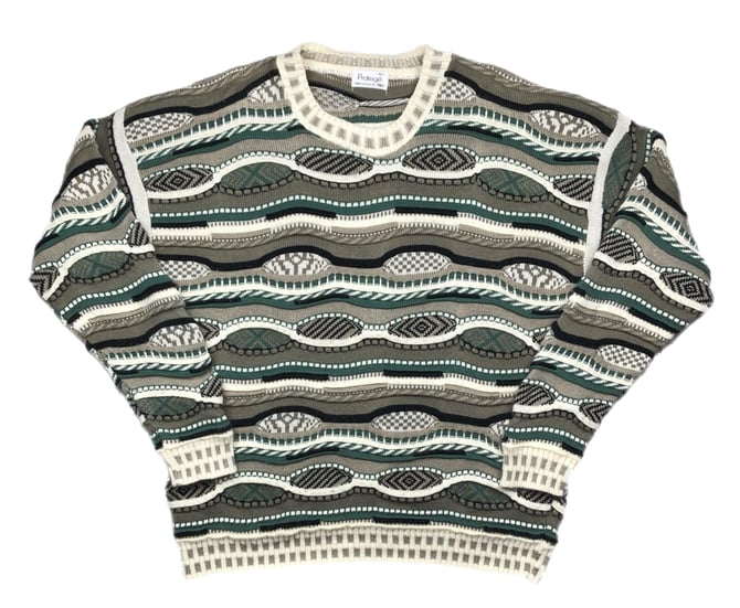 90s USA製 Protege collection 3D knit lg