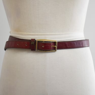 1970s/80s Etienne Aigner Oxblood Leather Belt 