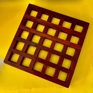 Vintage Stylish DanishTeak Dovetailed Trivet Denmark In The Best Condition 6 3/4