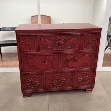 Red 6-Drawer Dresser