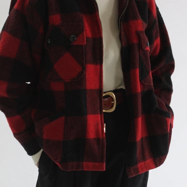 Favorite Vintage Buffalo Plaid Lightweight Wool Jacket