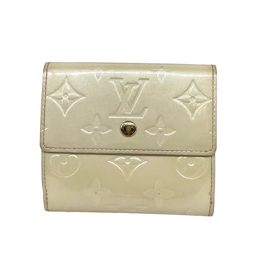 LOUIS VUITTON Monogram Vernis Elise Yellow Patent Leather Wallet