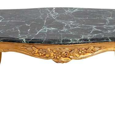 Louis XV Style Giltwood and Marble Coffee Table