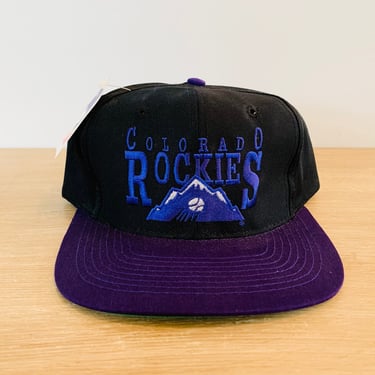 Vintage 1980s-90s Colorado Rockies MLB Baseball Snapback Hat Cap NOS New Old Stock 