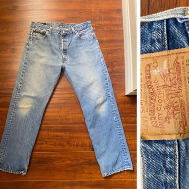 Vintage 1990’s Levis 501xx Jeans Light Wash Denim 