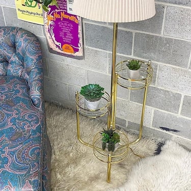 LOCAL PICKUP ONLY ———— Vintage End Table Floor Lamp 