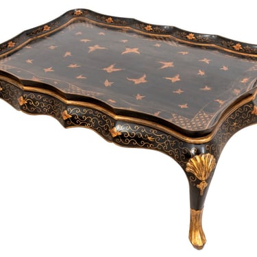 Chinese Black Lacquer Low Table