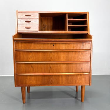 1960s Danish Teak Writing Cabinet 