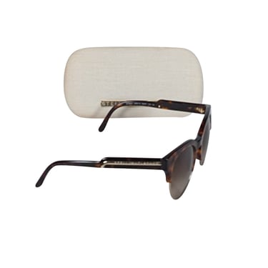 Stella McCartney - Brown Tortoise Round Sunglasses