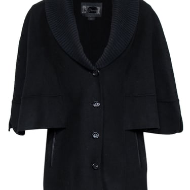 Mackage - Black Wool Blend Cape Style Jacket Sz L