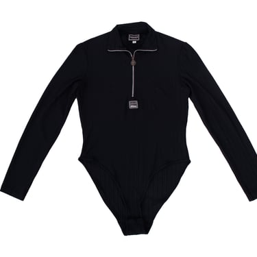 Versace Jeans Couture Pinstriped Zip Bodysuit