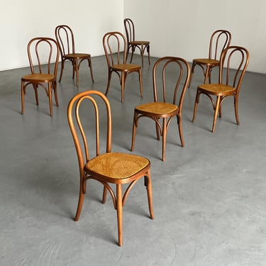 1 of 8 Vintage Thonet Bentwood Style Chairs No. 14 / Vintage European Cafe Dining Chairs 