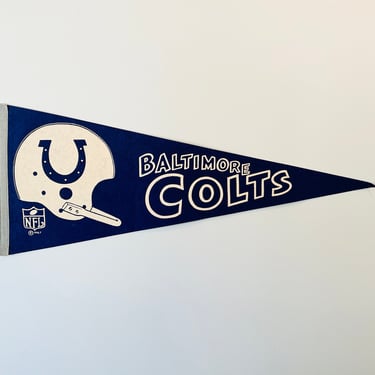 Vintage 1967 Baltimore Colts NFL Football Pennant 