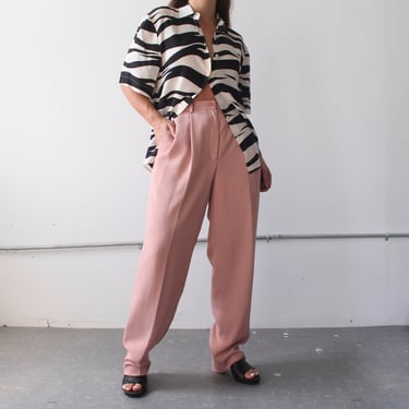 90s Crepe Pink Trousers - W29