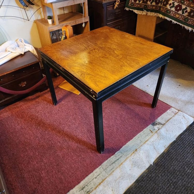 MCM Expanable Dining Table. Top area 36x36" or 36x72". Solid Wood, Very Sturdy.