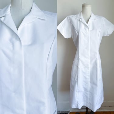 Vintage 1980s Nurse / Waitress Uniform Dress // M 