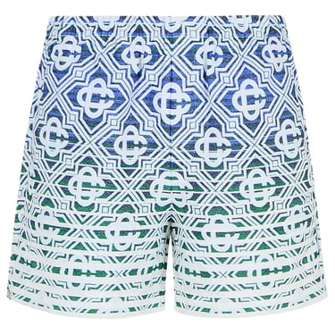 Casablanca 'Stripe' Bermuda Shorts In Multicolor Cotton Blend Men