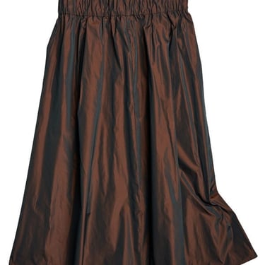 Aquarius Cocktail Le Skirt - Brown Taffeta