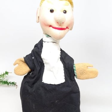 Vintage German KERSA Priest Puppet Made in Germany,  Original Metal Tag, MCM Retro 