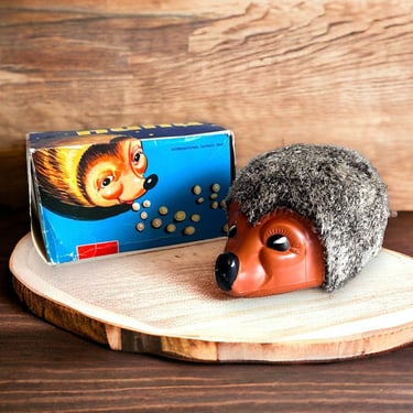 Vintage Nunu #936 Western Germany Wind Up Hedgehog Toy with Box and Key 