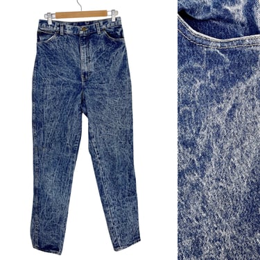 1980s PS Gitano acid washed high waisted jeans - size medium 