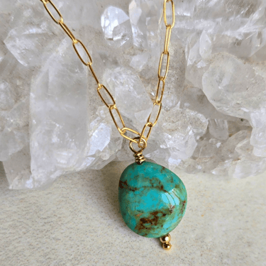James + Jezebelle | Turquoise Single Stone Necklace