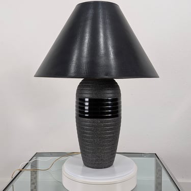 Vintage Postmodern Black Memphis Style Beehive Lamp
