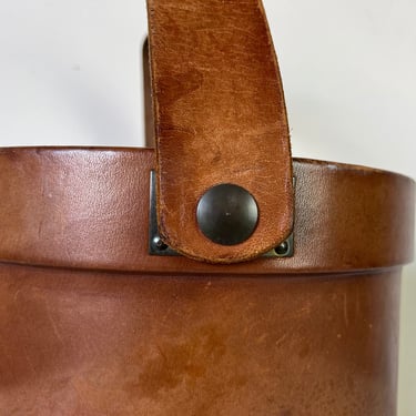 Vintage English Leather Bucket 