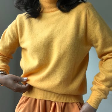 vintage mock neck  knit essential pullover sweater 