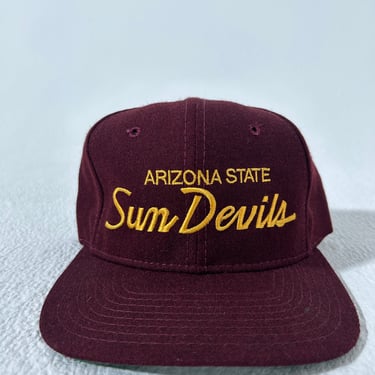 Vintage Arizona State Sun Devils Wool Sports Specialties Script Snapback Hat