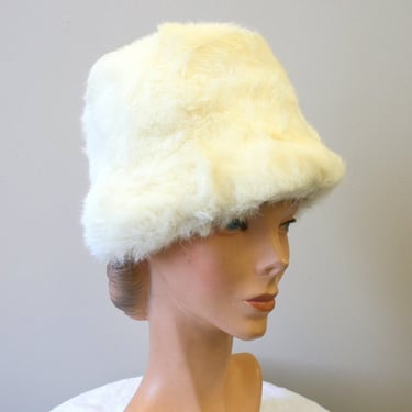 1960s White Rabbit Fur Hat 