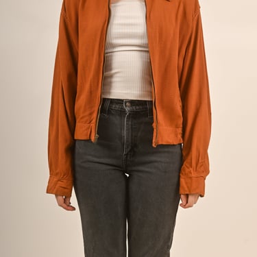 1940s Rusty Coloured Lightweight Frontzip Fall Jacket