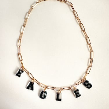 E-A-G-L-E-S charm necklace