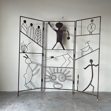 Rosemary Pozzi Franzetti - Style Sculptural Art Iron Room Divider 